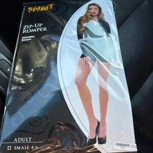 Spirit Black Zip-Up Romper